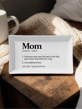 Mother’s Day Jewelry Dish Organizer Entry Table I Love Mom Saying